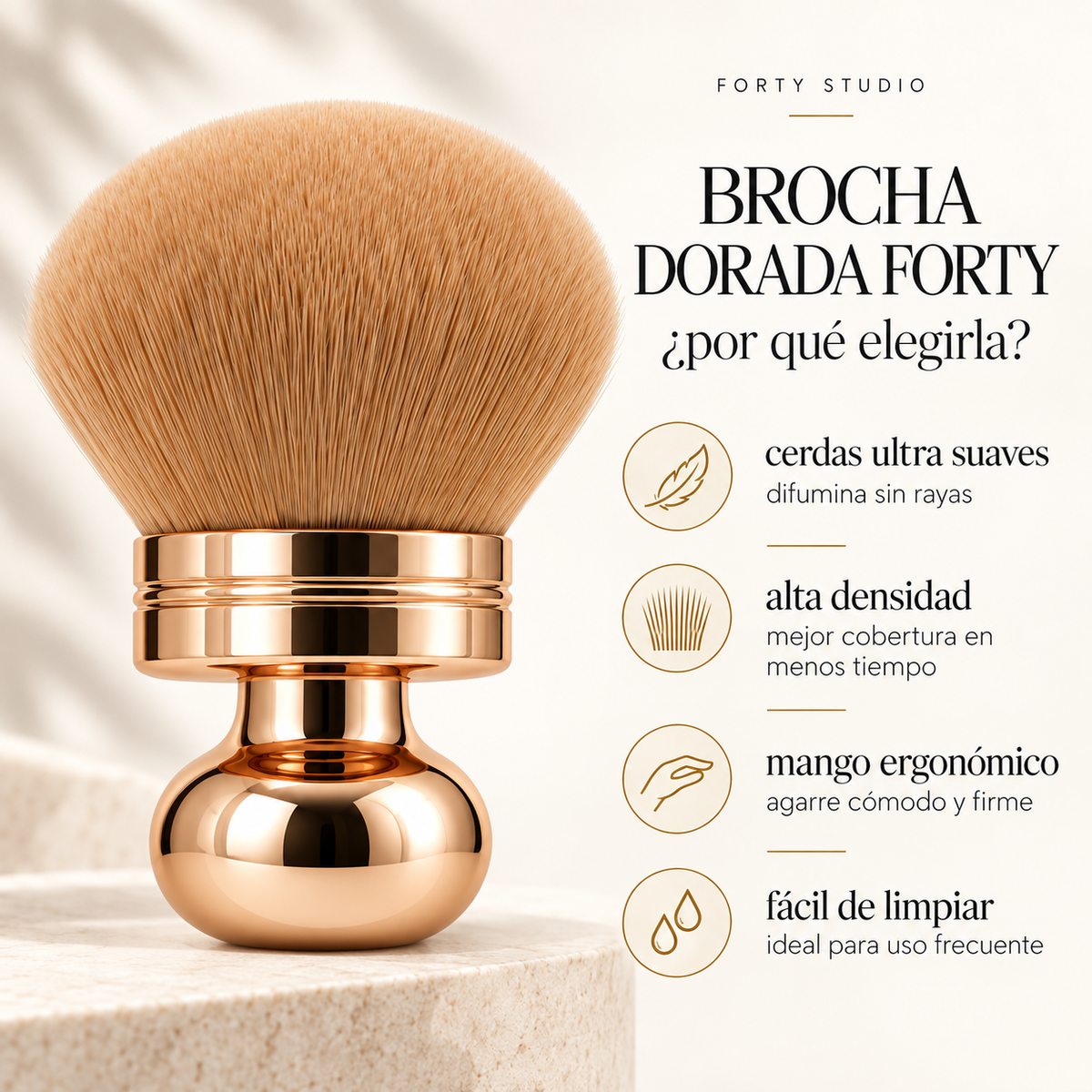 BROCHA DORADA FORTY