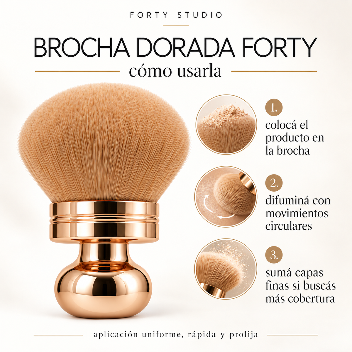 BROCHA DORADA FORTY